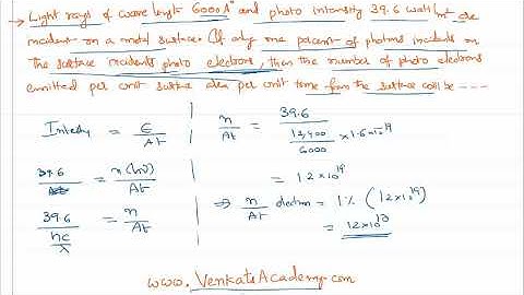 Photo Electric Effect Problem Finding Number of Electrons For IIT-JEE and NEET Physics