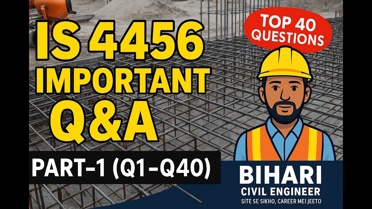 🔥 IS 456 Important Q&A Part 1 Q1–Q40  Civil Engineering Interview Preparation in Hinglish
