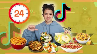 EATING Viral TikTok Food HACKS for 24 hours