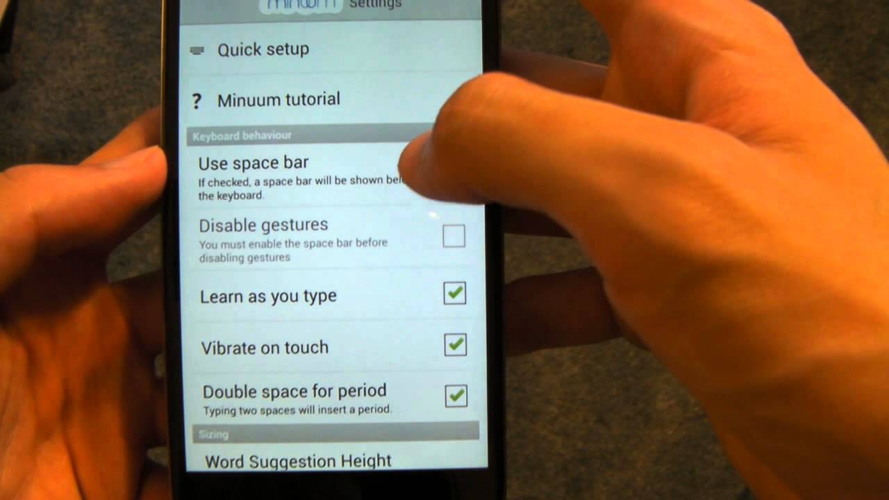 Taking a look at the Minuum Keyboard