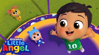 Trampoline Playtime With Manny | @Littleangel Kids Songs & Nursery Rhymes