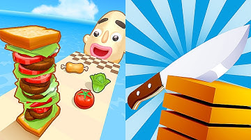 Sandwich Runner vs Slice It All | All Levels Mobile Games Android IOS