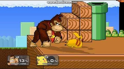 Super Smash Flash 2 - v0.9 Battle #10 Donkey Kong vs Pikachu