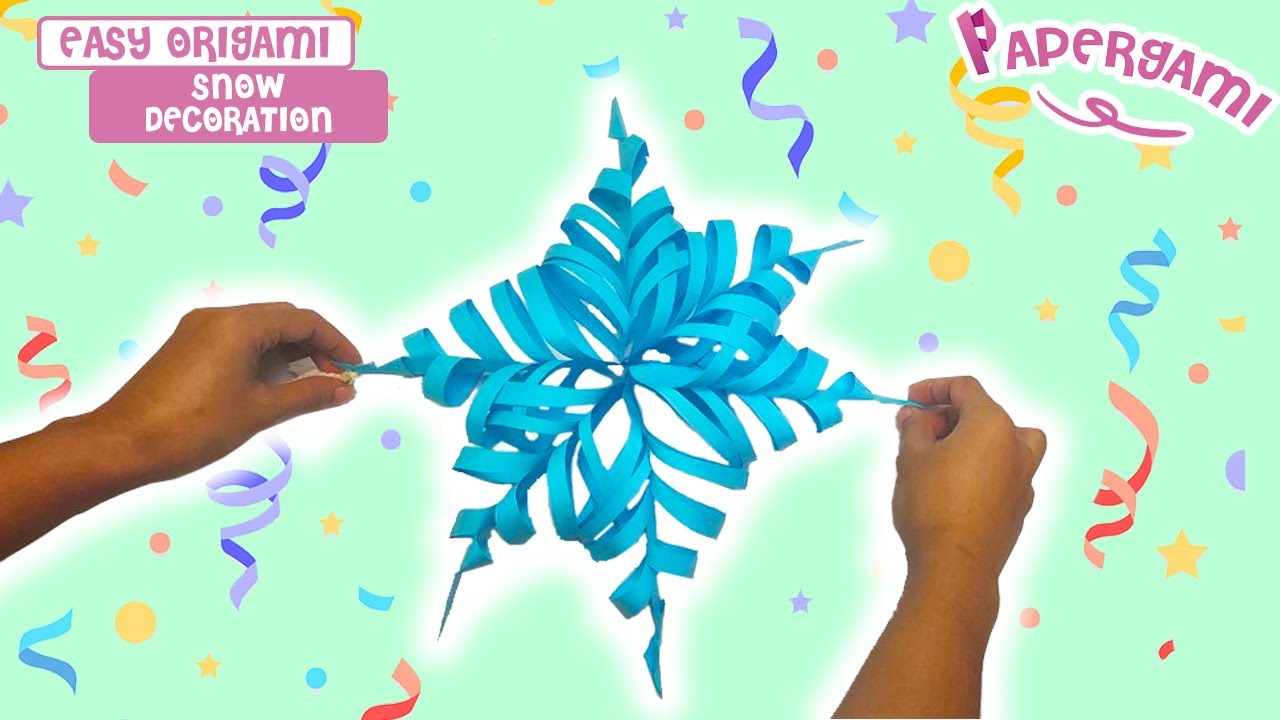Origami Paper Snow Decorations | How to make easy origami snow ...