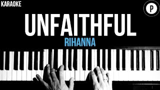 Rihanna - Unfaithful Karaoke SLOWER Acoustic Piano Instrumental Resimi