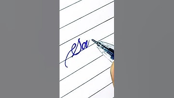 writing a name "Sagar" in cursive writing✍️ #shorts