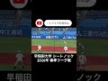早稲田大学 シートノック