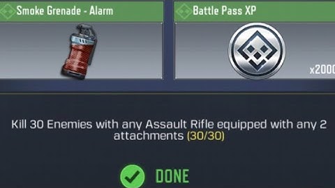 Call Of Duty: Mobile Kill 30 Enemies with any Assault Rifle equipped with any 2 attachments Task