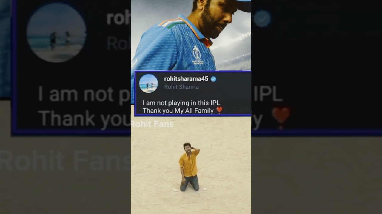 rohitsharmasaysrohitfansshocks          #indianpremierleague #notinmi