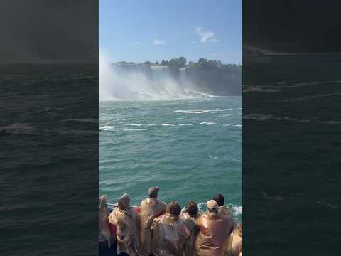 Hornblower Boat Departure Heading Under Niagara Falls