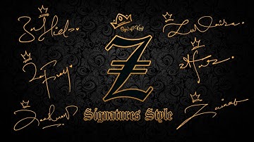 Z Signature Style | Signature for Z | Signature for Alphabet Z | Sign of King