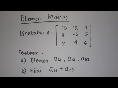 Video: Apakah suatu matriks menyatakan suatu bilangan?