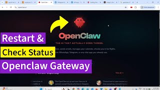 OpenClaw l How to Restart and Check status l OpenClaw Gateway | ClawdBot MoltBot