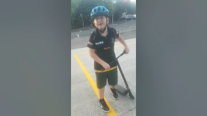 doing scooter tricks