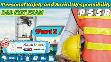 PSSR Exit Exam Questions #2 | Personal Safety and Social Responsibility