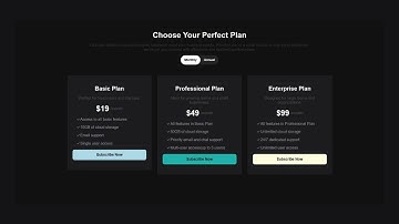 How to Design  Price Card UI Using HTML and CSS | Responsive Pricing Table Tutorial