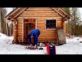 Off Grid Log Cabin: Just Livin Life. Typical Day.