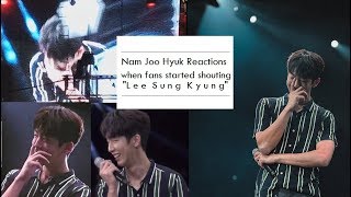 072918 Nam Joo Hyuk Reactions on "Lee Sung Kyung" chants by fans