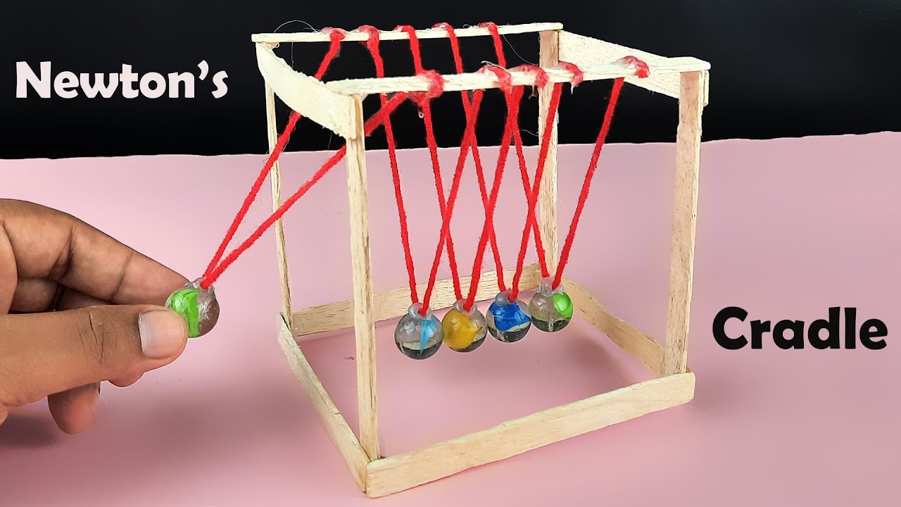 How To Make Amazing Newton’s Cradle from Ice-Cream Sticks