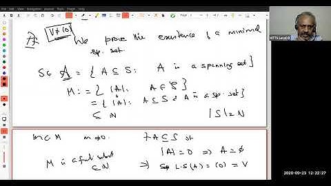 Vector Spaces -- Lecture 11: Existence of a Basis-1