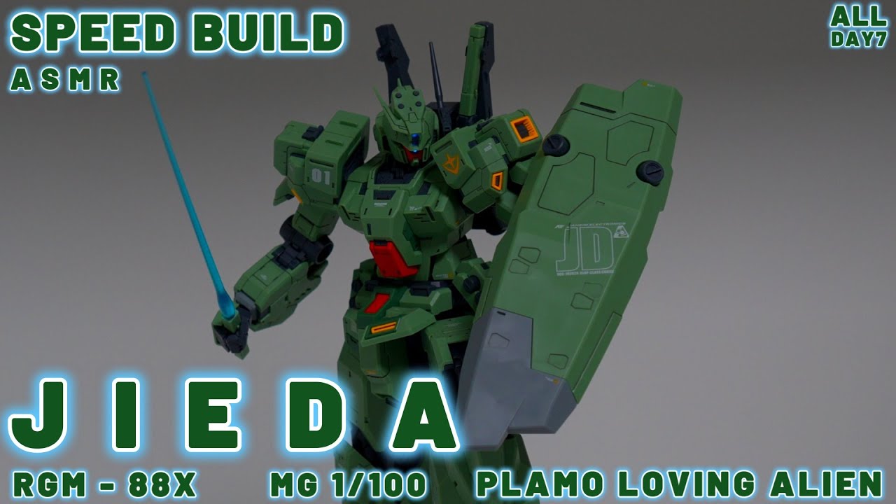 PLAMO LOVING ALIEN RGM-88X JIEDA MG 1/100 ㅣSpeed BuildㅣModel Kit
