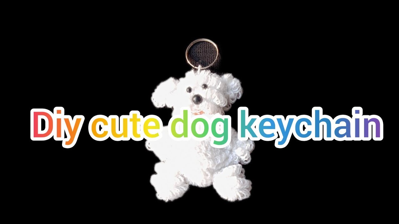 DIY cute dog keychain # easy craft idea#