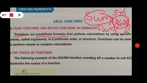 Operator Precedence, Function - MS Excel