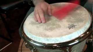 Tom Teasley-LP Djembe with Remo Head and Vic Firth Jazz Rakes