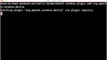 Cordova Adding Plugins