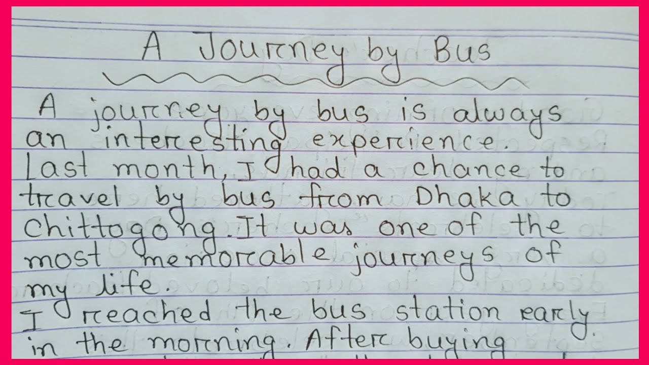 Эссе на тему «Путешествие на автобусе» на английском языке // написание эссе #@omieducation5642