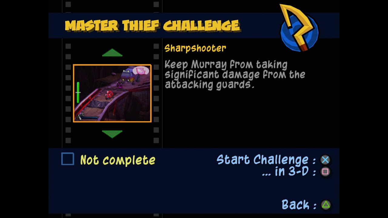 SLY 3: HONOUR AMONG THIEVES | Master Thief Challenge - Sharpshooter (PS2/PS5)