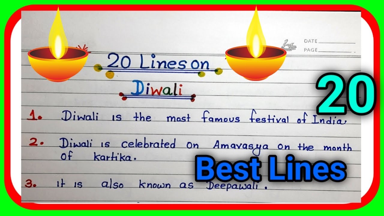 diwali essay in english 20 lines
