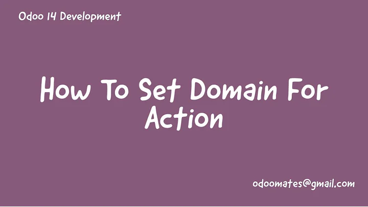 21.How To Set Domain For Menu Action In Odoo || Filtering Records Based On Condition || Odoo Domain