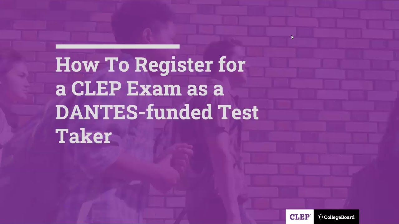 CLEP: How to Register as a DANTES-Funded Test Taker - YouTube
