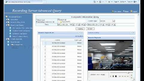 GeoVision Recording Server   Advanced query