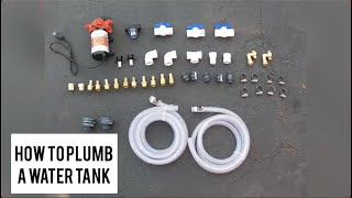 How to plumb a water tank! How to plumb a water tank for auto detailing van setup!