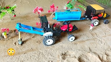 diy tractor tree🌲planting machine science project | post hole digger machine | tree planting ||