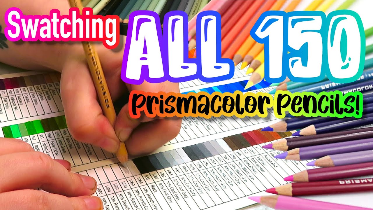 Swatching ALL 150 Prismacolor Premier Pencils!! 🎨 Art Supply Unboxing!