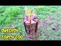 Swedish Torch Log with a Chainsaw