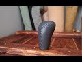 Restoring a gear knob using leather