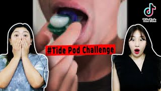 Koreans Girls React to the 'Most Dangerous Tiktok Challenges'