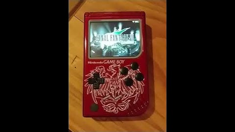 Custom UChicago Nintendo Game Boy gameboy with Raspberry Pi3 CM3 demo running PSX Final Fantasy VII