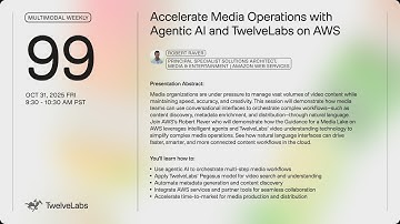 Accelerate Media Operations with Agentic AI and TwelveLabs on AWS | Multimodal Weekly 99