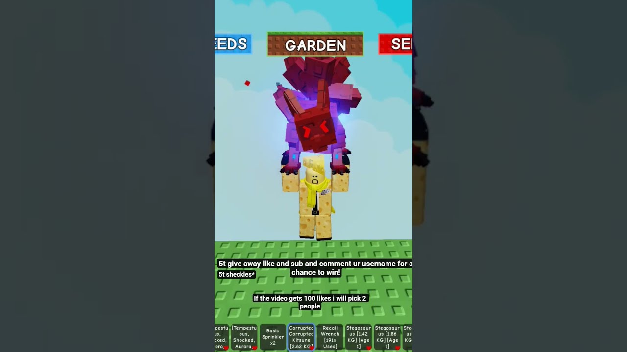 Grow A Garden Give Away 5t Growagarden Giveaway Fyp Roblox Imbroke