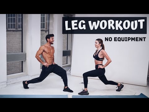 LEG WORKOUT | No Equipment | Rowan Row ft  Emma Miller