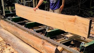 Sawmilling Hemlock Boards on my HM126