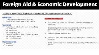 Foreign Aid and Economic Development