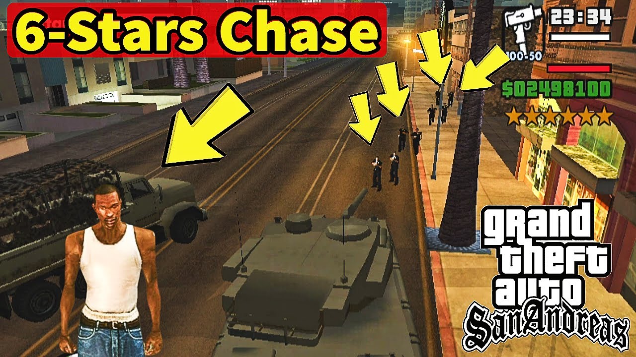 GTA San Andreas 6 Stars Wanted Level Chase LitBitAir Gaming YouTube 