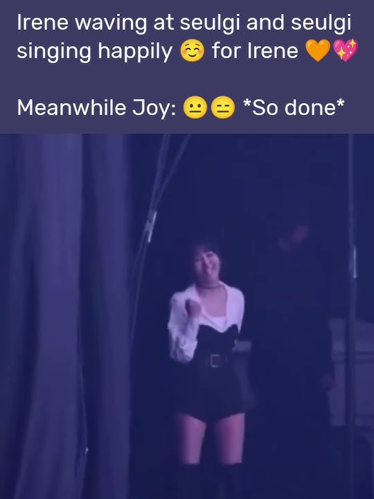 Joy's reaction on Seulrene Flirting back stage 😂 #irene #seulgi #wendy #joy #yeri #seulrene #shorts