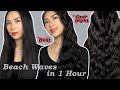 Heatless BEACH WAVES in 1 HOUR - No Heat, No Overnight Easy 10min Hair Tutorial